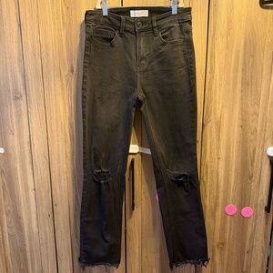 Vervet Jeanne High Rise Straight Distressed Crop Size 27